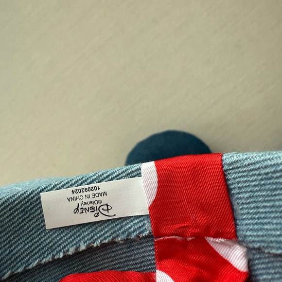 Disney Denim Blue Mouse Ears with Red Polka Dot Bow - Picture 6 of 6
